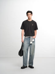 Men's Solid Embroidered T-Shirt