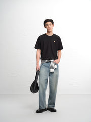 Men's Solid Embroidered T-Shirt