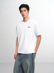 Men's Cotton-Blend T-Shirt with Graphic Embroidery