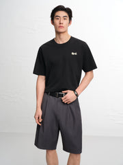 Men's Cotton-Blend T-Shirt with Graphic Embroidery