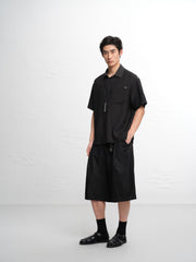 Men's Solid Textured Jacquard Polo Shirt