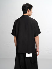 Men's Solid Textured Jacquard Polo Shirt