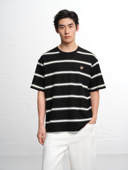 Men's Loose-Fit Contrast Stripe T-Shirt