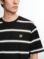 Men's Loose-Fit Contrast Stripe T-Shirt