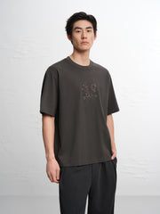 Men's Loose-Fit Contrast Stripe T-Shirt