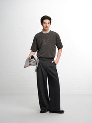 Men's Loose-Fit Contrast Stripe T-Shirt