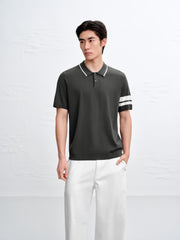 Men's Old Money Striped Polo Shirt