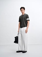 Men's Old Money Striped Polo Shirt