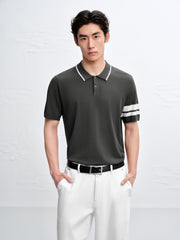 Men's Old Money Striped Polo Shirt