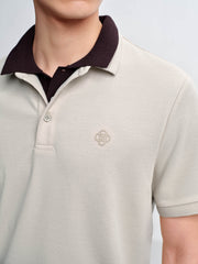 Men's Slim-Fit Polo Shirt with Mulberry Silk