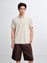 Men's Slim-Fit Polo Shirt with Mulberry Silk
