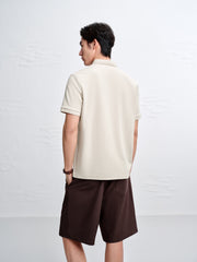 Men's Slim-Fit Polo Shirt with Mulberry Silk