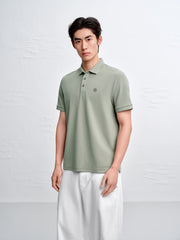Men's Slim-Fit Polo Shirt with Mulberry Silk