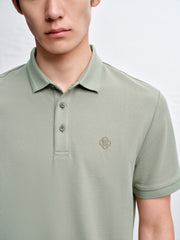 Men's Slim-Fit Polo Shirt with Mulberry Silk