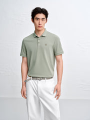 Men's Slim-Fit Polo Shirt with Mulberry Silk