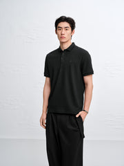 Men's Slim-Fit Polo Shirt with Mulberry Silk