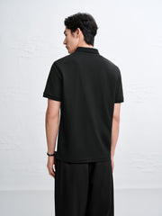Men's Slim-Fit Polo Shirt with Mulberry Silk