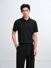 Men's Slim-Fit Polo Shirt with Mulberry Silk