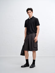 Men's Slim-Fit Polo Shirt with Mulberry Silk