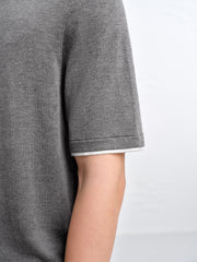 Men's Henley Collar Knit T-Shirt