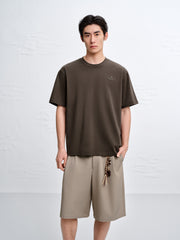 Men's Cotton Graphic T-Shirt with Embroidery