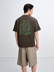 Men's Cotton Graphic T-Shirt with Embroidery