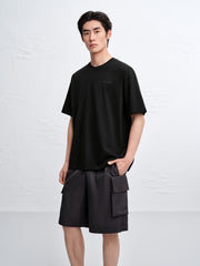 Men's Cotton Graphic T-Shirt with Embroidery