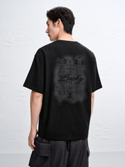 Men's Cotton Graphic T-Shirt with Embroidery