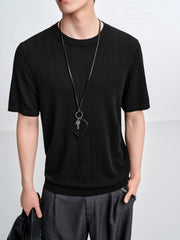 Men's Breathable Lyocell Knit T-Shirt