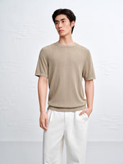 Men's Breathable Lyocell Knit T-Shirt