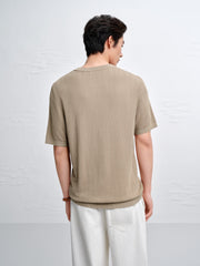 Men's Breathable Lyocell Knit T-Shirt