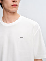 Men's Crewneck Short Sleeve T-Shirt with Metal Label