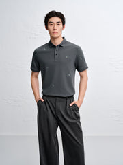 Men's Allover Embroidered Cooling Polo Shirt