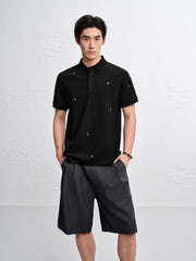 Men's Allover Embroidered Cooling Polo Shirt