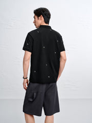Men's Allover Embroidered Cooling Polo Shirt