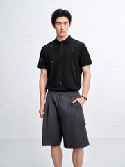 Men's Allover Embroidered Cooling Polo Shirt