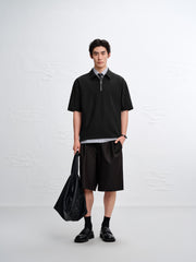Men's Loose-Fit Waffle Polo Shirt