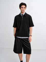 Men's Loose-Fit Waffle Polo Shirt