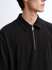 Men's Loose-Fit Waffle Polo Shirt