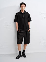Men's Loose-Fit Waffle Polo Shirt