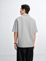 Men's Loose-Fit Waffle Polo Shirt