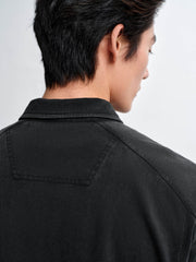 Men's Loose-Fit Washed Polo Shirt