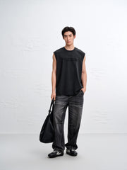 Men's Cotton Washed Crewneck Tank