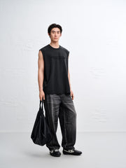 Men's Cotton Washed Crewneck Tank