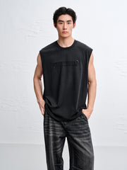 Men's Cotton Washed Crewneck Tank