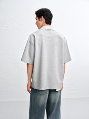 Men's Loose-Fit Layered-Look Paneled Polo Shirt