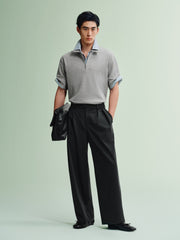 Men's Loose-Fit Waffle Polo Shirt