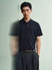 Men's Cool Touch Stand Collar Polo Shirt