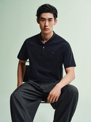 Men's Cool Touch Stand Collar Polo Shirt
