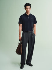 Men's Cool Touch Stand Collar Polo Shirt